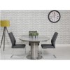 GRADE A1 - Hilton Cantilever Dining Chairs in Grey Faux Leather 