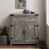 Grey Wooden Sideboard with Double Door &amp; Drawers 