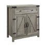 Grey Wooden Sideboard with Double Door & Drawers 