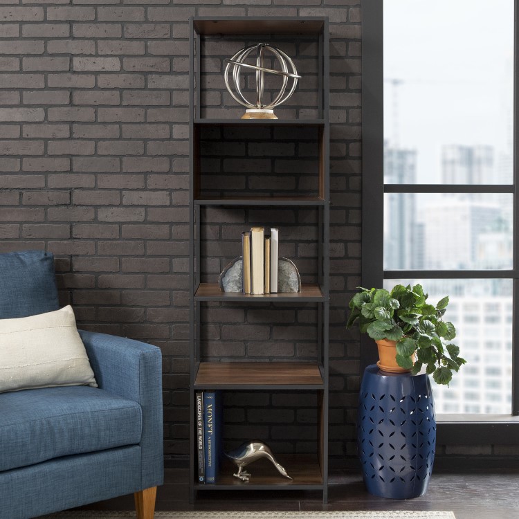 Dark Walnut Tall Bookcase