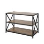 Wood Low Bookcase with Metal Frame - Foster