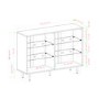 Grey Wooden Display Cabinet with Glass Shelves