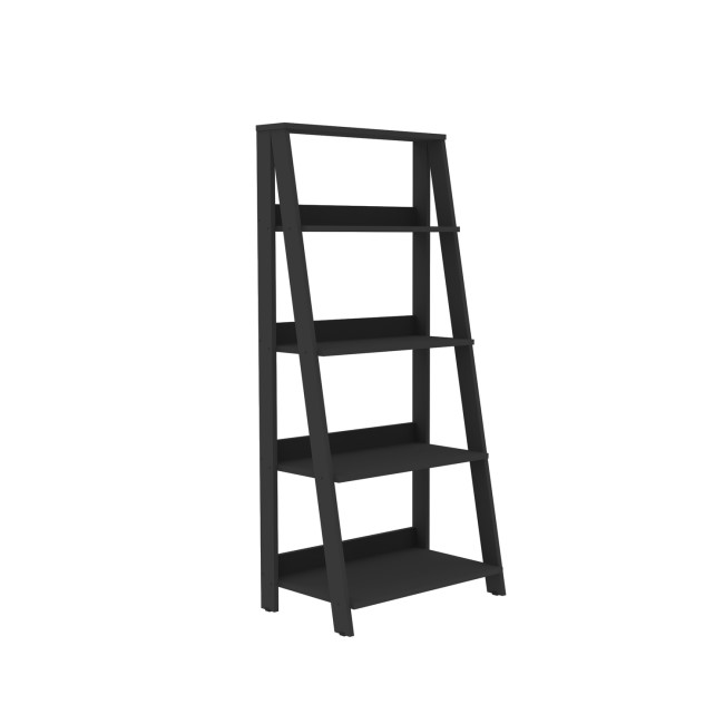 Ladder Bookcase in Black Wood