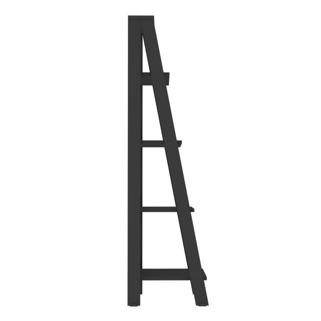 Ladder Bookcase in Black Wood