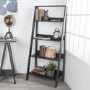 Ladder Bookcase in Black Wood