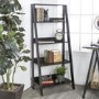 Ladder Bookcase in Black Wood