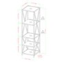 Ladder Bookcase with Wood Shelves & White Frame
