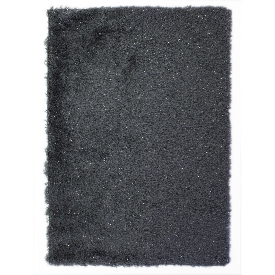 Sparkly Grey Shaggy Rug 120x170cm - Flair