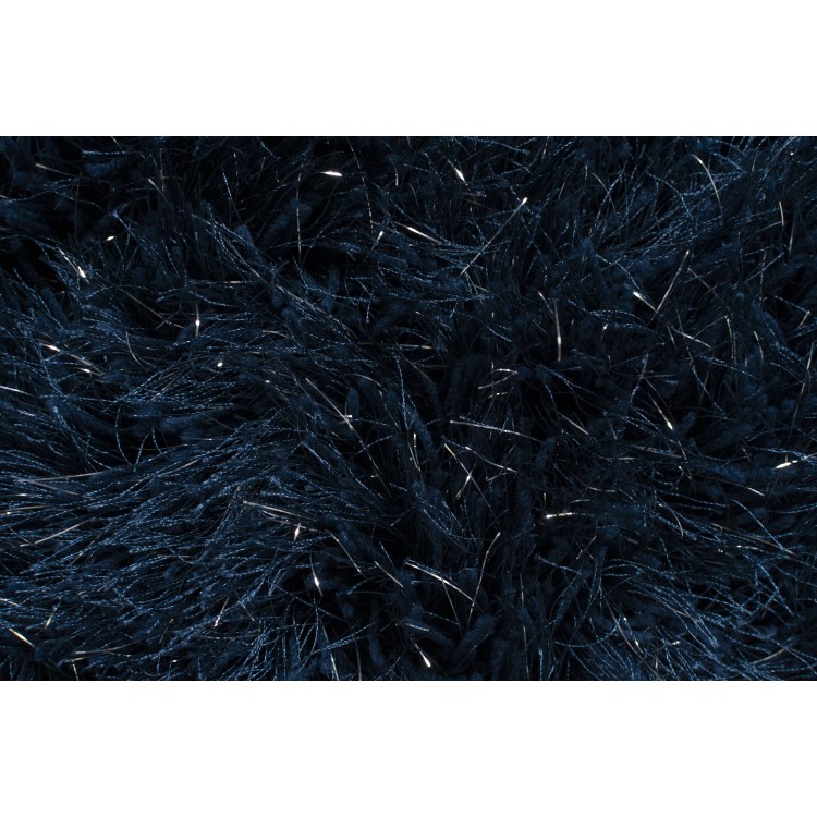 Sparkly Dark Blue Shaggy Rug 120x170cm - Flair