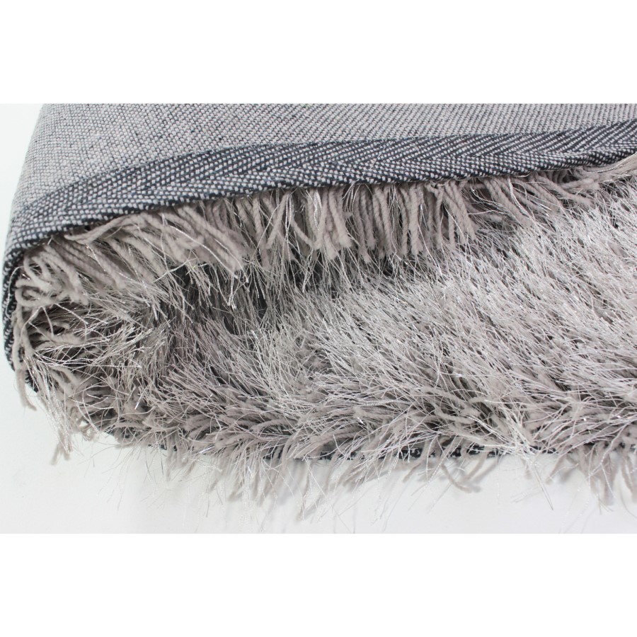 GRADE A2 - Dazzle Silver Rug with Sparkles 120x170cm - Flair