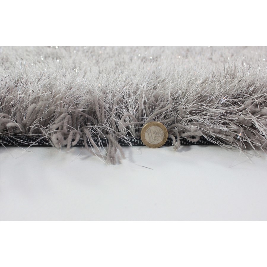 GRADE A2 - Dazzle Silver Rug with Sparkles 120x170cm - Flair