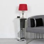 Silver Mirrored Medium Lamp Stand - Anais 
