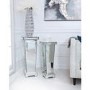 Silver Mirrored Medium Lamp Stand - Anais 