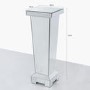Silver Mirrored Medium Lamp Stand - Anais 