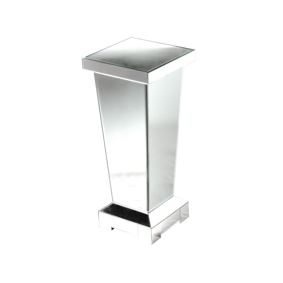 Silver Mirrored Large Lamp Stand - Anais 