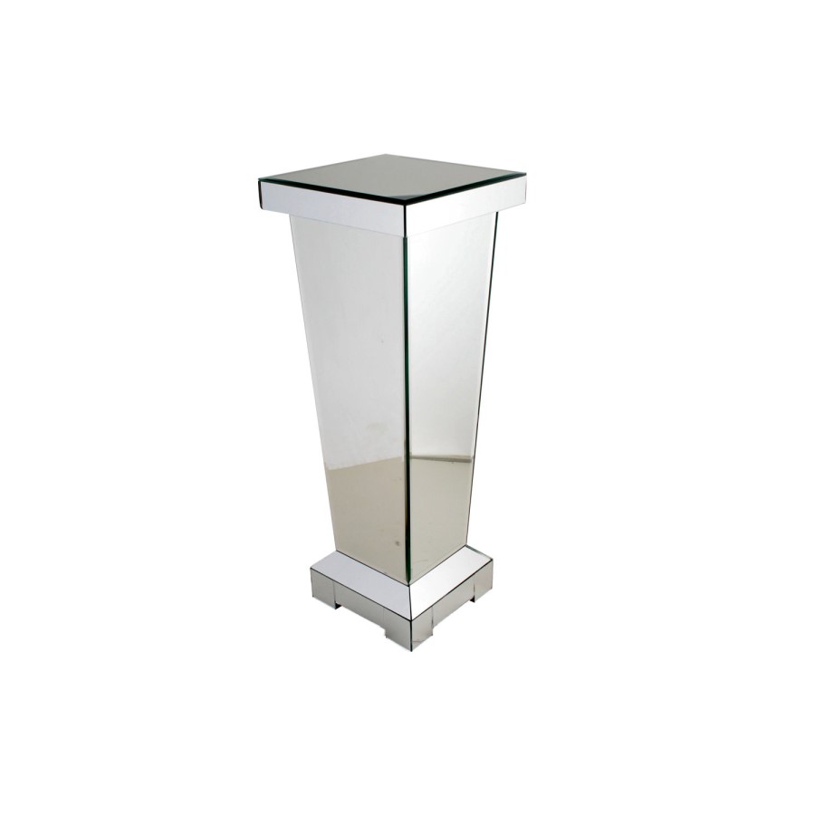 Silver Mirrored Small Lamp Stand - Anais