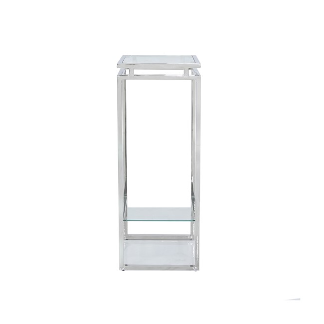 Medium Glass & Stainless Steel Plant Stand - Meridian