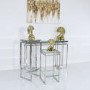 Medium Glass & Stainless Steel Plant Stand - Meridian