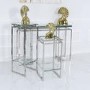 Medium Glass & Stainless Steel Plant Stand - Meridian