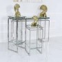 Small Glass & Stainless Steel Plant Stand