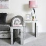 Mirrored Nest Of 2 Tables with Clear Crystals - Milano