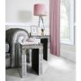 Mirrored Nest Of 2 Tables with Clear Crystals - Milano