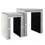 Mirrored Nest Of 2 Tables with Clear Crystals - Milano