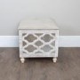 Mirrored Storage Footstool with Padded Seat