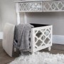 Mirrored Storage Footstool with Padded Seat