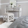 Mirrored Storage Footstool with Padded Seat