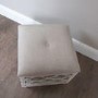 Mirrored Storage Footstool with Padded Seat