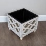 Mirrored Storage Footstool with Padded Seat