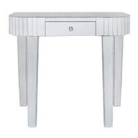 Mirrored Console Table with Rounded Edge Mirrored Console Table with Rounded Edge