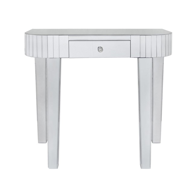 Mirrored Console Table with Rounded Edge