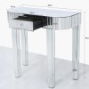 Mirrored Console Table with Rounded Edge