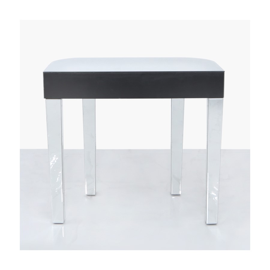 Mirrored Console Table with Rounded Edge