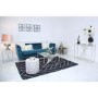 Silver Metal & Clear Glass Coffee Table