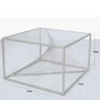 Silver Metal & Clear Glass Coffee Table