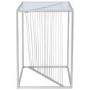 Glass & Silver Side Table - Aurora Boutique