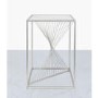 Glass & Silver Side Table - Aurora Boutique