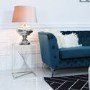 Glass & Silver Side Table - Aurora Boutique