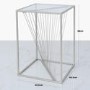 Glass & Silver Side Table - Aurora Boutique