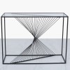 Black Metal &amp; Glass Console Table
