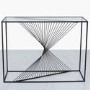 Black Metal & Glass Console Table