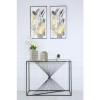 Black Metal &amp; Glass Console Table
