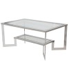 Chrome Coffee Table with Glass Surface