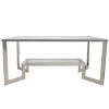 Chrome Coffee Table with Glass Surface