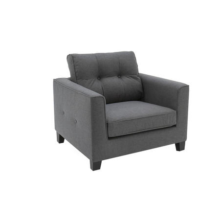 Grey Fabric Traditional Armchair - Astrid
