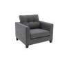Grey Fabric Traditional Armchair - Astrid