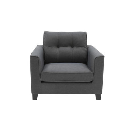 Grey Fabric Traditional Armchair - Astrid